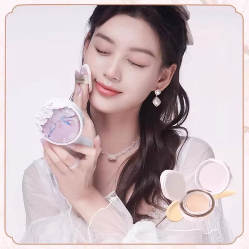 Flower Knows Air Cushion BB CC Cream Water Softening Oil-Control Makeup Base Foundation Light and Evenly Concealer