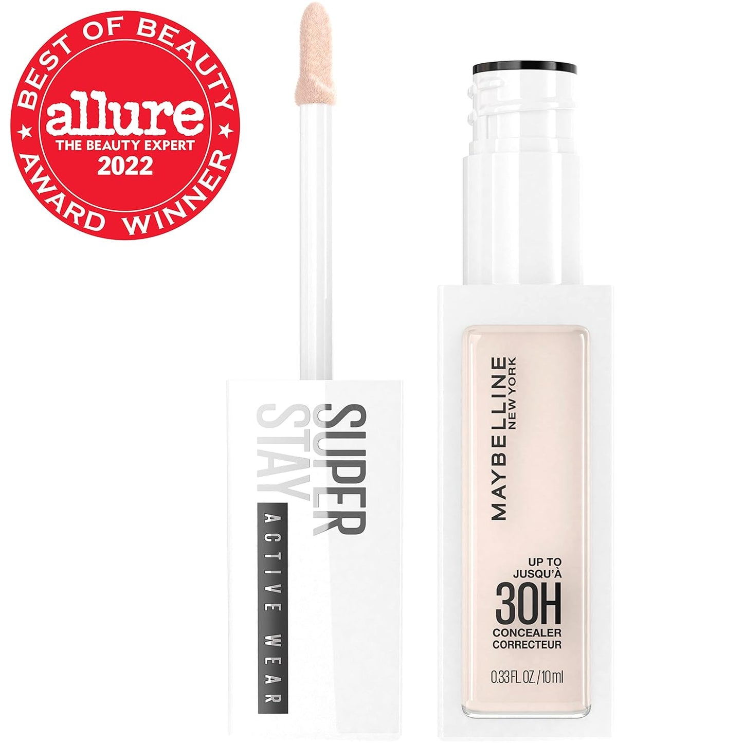 Super Stay Liquid Concealer Makeup, Full Coverage Concealer, up to 30 Hour Wear, Transfer Resistant, Natural Matte Finish, Oil-Free, Available in 16 Shades, 01, 1 Count