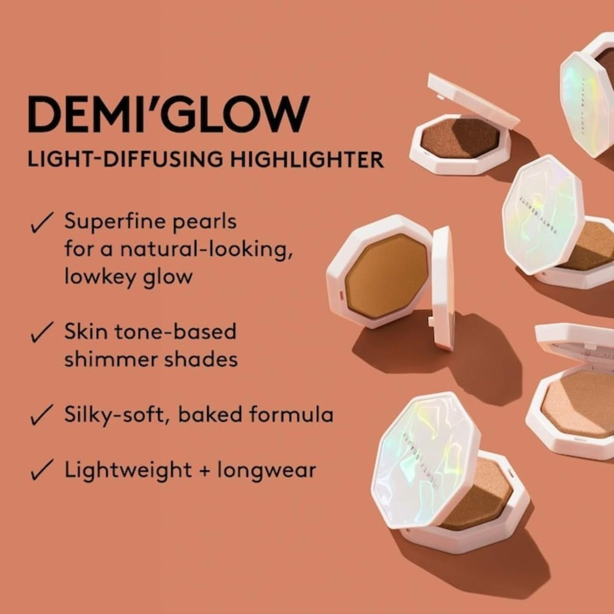 Demi Glow Light-Diffusing Highlighter, 0.16 OZ (04 Loo$E Change - Soft Light Copper Shimmer, .16OZ)
