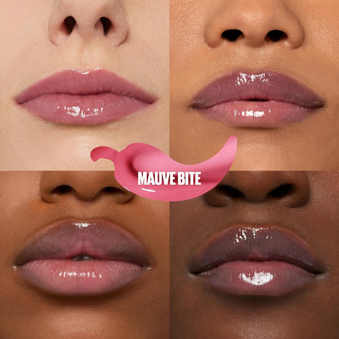 Lifter Gloss Lifter Plump, Plumping Lip Gloss with Chili Pepper and 5% Maxi-Lip, Mauve Bite, Sheer Mauve, 1 Count