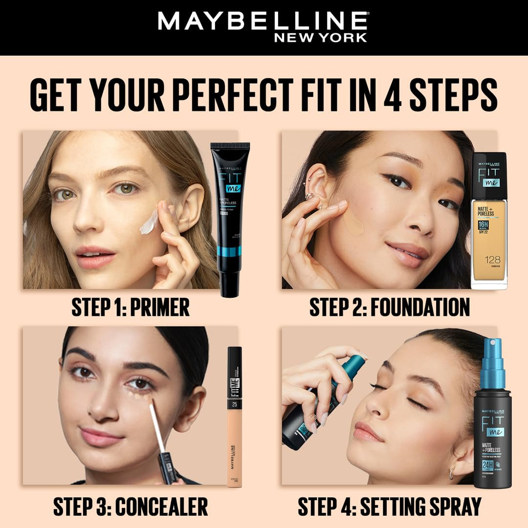 New York Fit Me Liquid Concealer Makeup, Natural Coverage, Lightweight, Conceals, Covers Oil-Free, Light, 1 Count (Packaging May Vary)