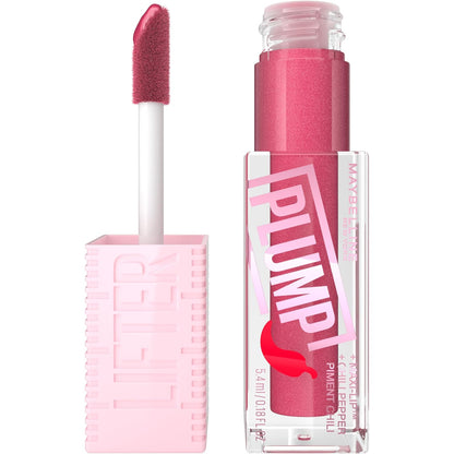 Lifter Gloss Lifter Plump, Plumping Lip Gloss with Chili Pepper and 5% Maxi-Lip, Mauve Bite, Sheer Mauve, 1 Count