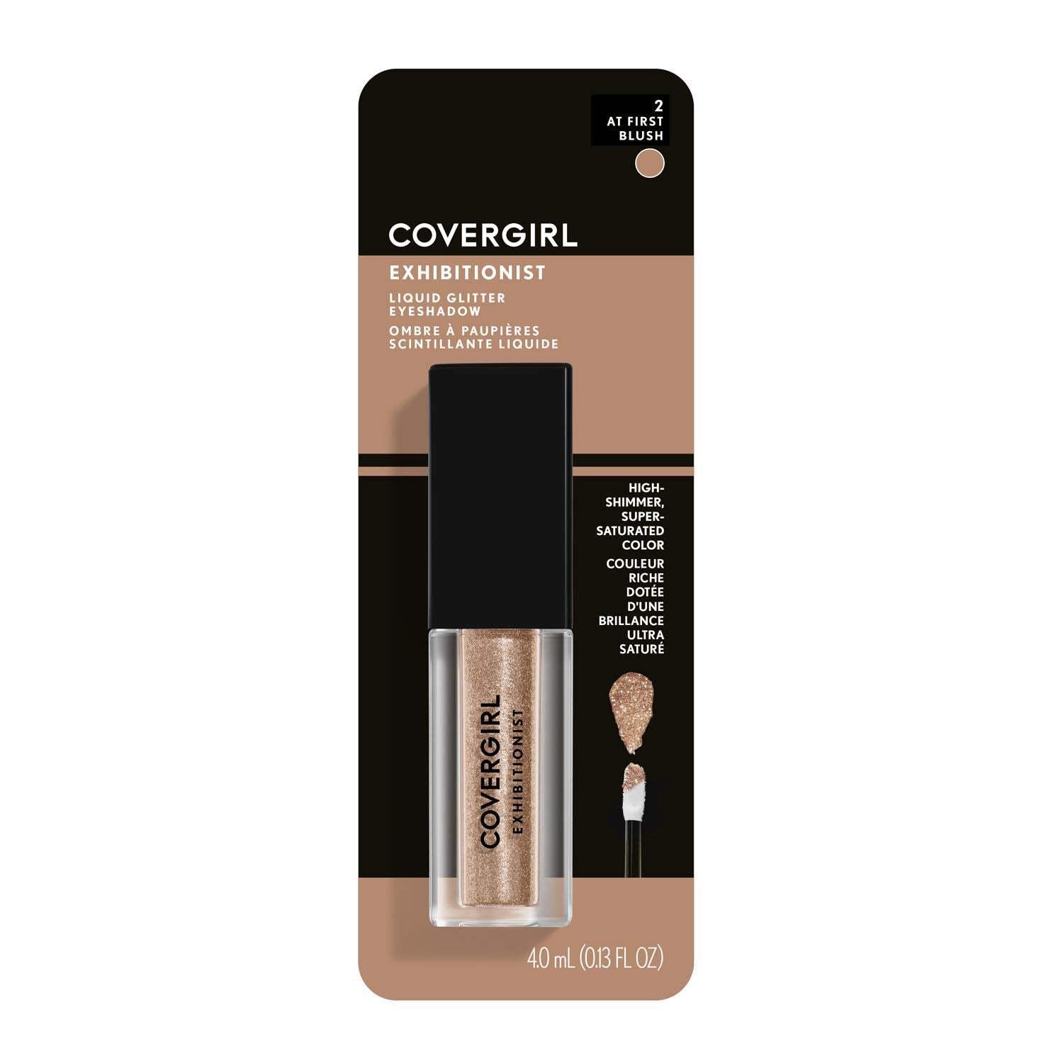 Exhibitionist Liquid Glitter Eyeshadow, at First Blush, 0.13 Fl Oz