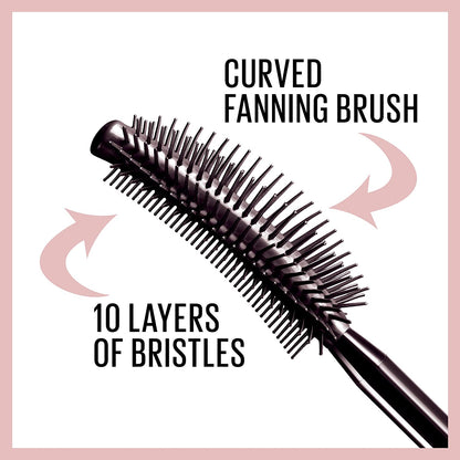 Lash Sensational Washable Mascara, Lengthening and Volumizing for a Full Fan Effect, Blackest Black, 1 Count