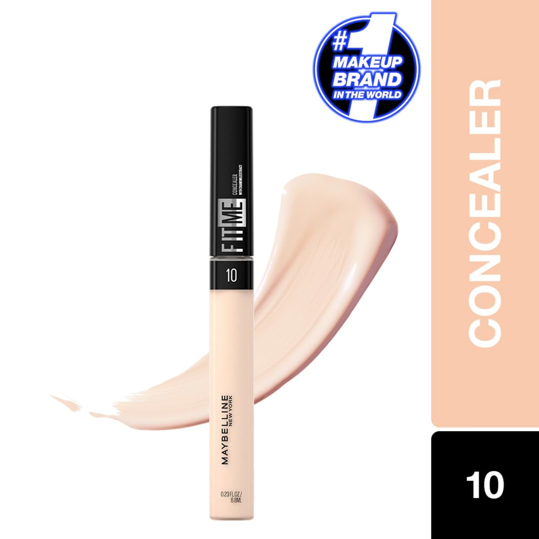 New York Fit Me Liquid Concealer Makeup, Natural Coverage, Lightweight, Conceals, Covers Oil-Free, Light, 1 Count (Packaging May Vary)