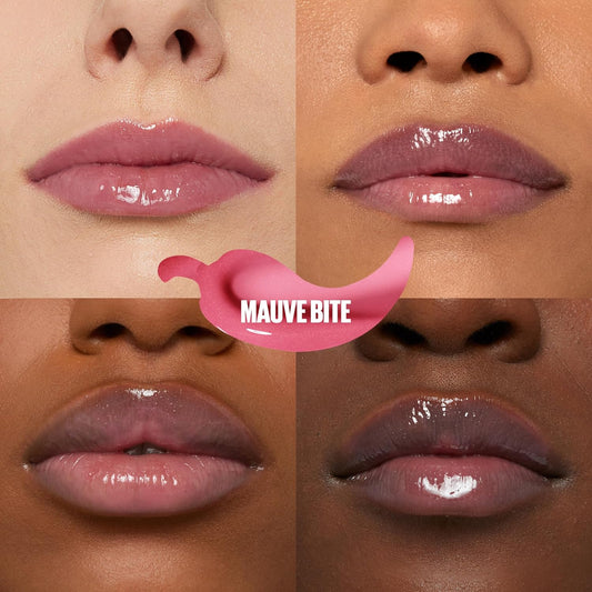 Lifter Gloss Lifter Plump, Plumping Lip Gloss with Chili Pepper and 5% Maxi-Lip, Mauve Bite, Sheer Mauve, 1 Count
