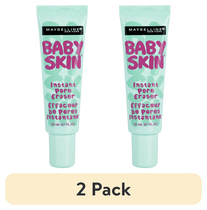 (2 Pack)  Baby Skin Instant Pore Eraser Primer, Clear, 0.67 Fl Oz