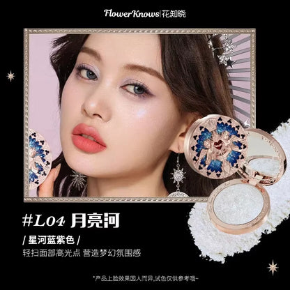 Flower Knows Little Angel Collection Relief Highlight Face Powder Iluminador Makeup Contour Highlighter Palette 8G/0.3Fl.Oz