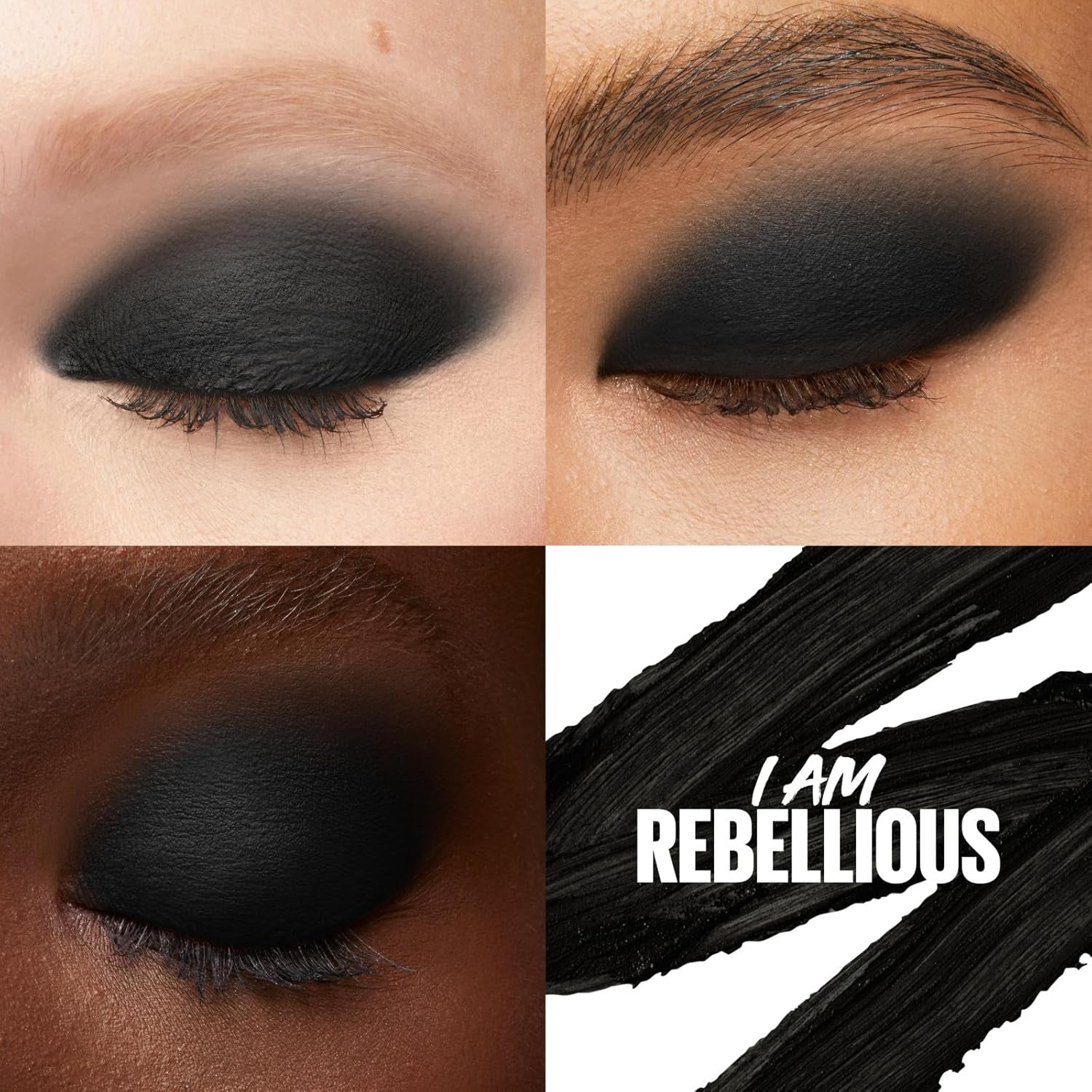 Color Tattoo Longwear Multi-Use Eye Shadow Stix, All-In-One Eye Makeup for up to 24HR Wear, I Am Rebellious (Matte Black), 1 Count
