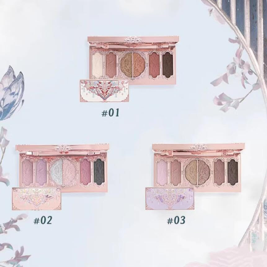 Flower Knows Midsummer Fairytales Five-Color Pressed Eyeshadow - Glitter Eyeshadow (C01)