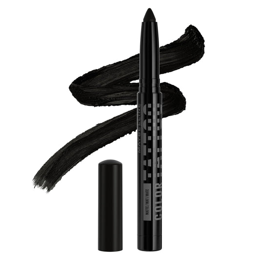 Color Tattoo Longwear Multi-Use Eye Shadow Stix, All-In-One Eye Makeup for up to 24HR Wear, I Am Rebellious (Matte Black), 1 Count