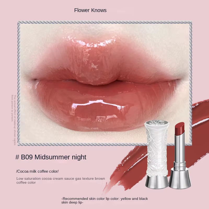 Flower Knows Swan Ballet Solid Lip Glaze Mirror Lipstick Vegan Profesional Lipgloss Moisturizing Korean Lip Stick